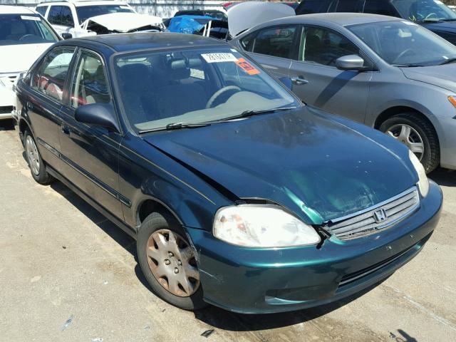 2HGEJ6614YH505537 - 2000 HONDA CIVIC BASE GREEN photo 1