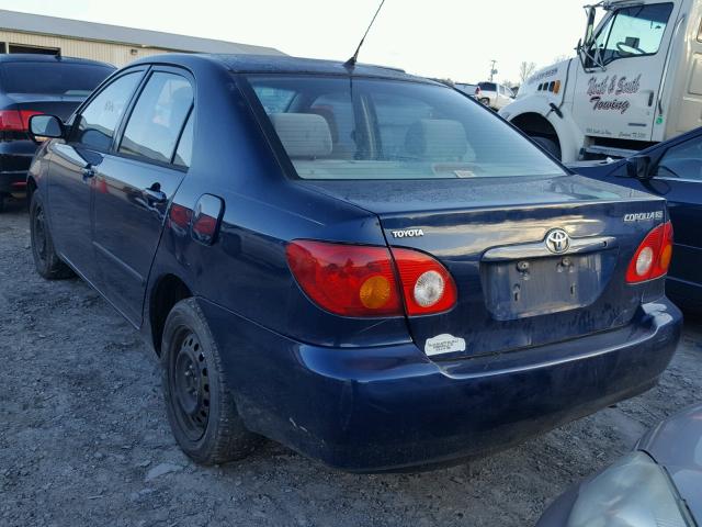 1NXBR32E04Z318087 - 2004 TOYOTA COROLLA CE BLUE photo 3