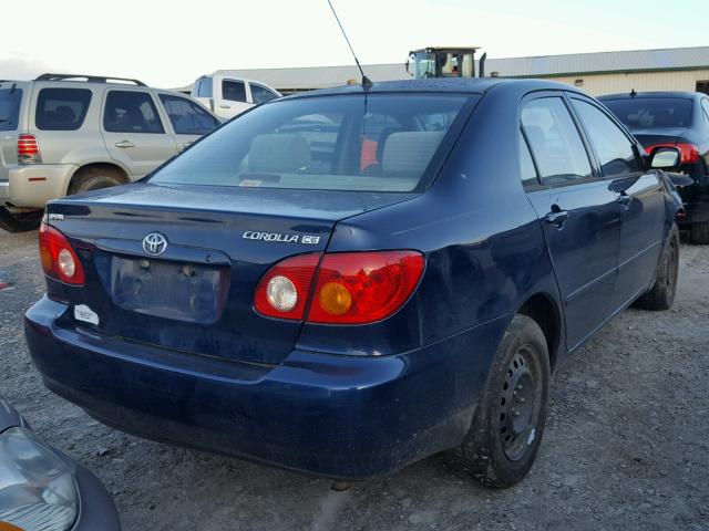 1NXBR32E04Z318087 - 2004 TOYOTA COROLLA CE BLUE photo 4