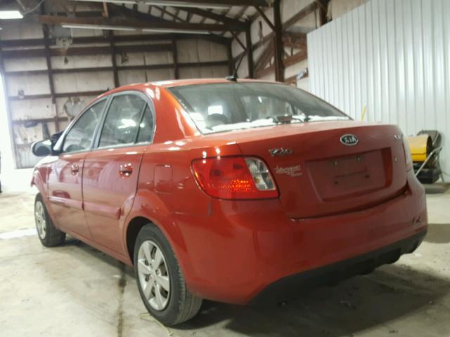 KNADH4A38A6684396 - 2010 KIA RIO LX Կարմիր լուսանկար 3
