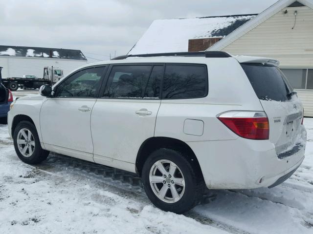 JTEDA41A892006221 - 2009 TOYOTA HIGHLANDER WHITE photo 3