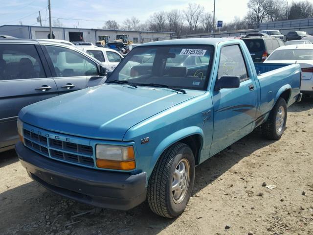 1B7FL26X4SW903057 - 1995 DODGE DAKOTA GREEN photo 2