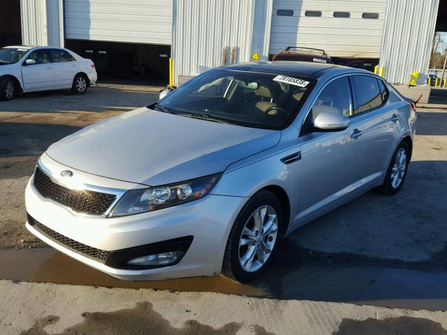 5XXGN4A74DG153729 - 2013 KIA OPTIMA EX GRAY photo 2