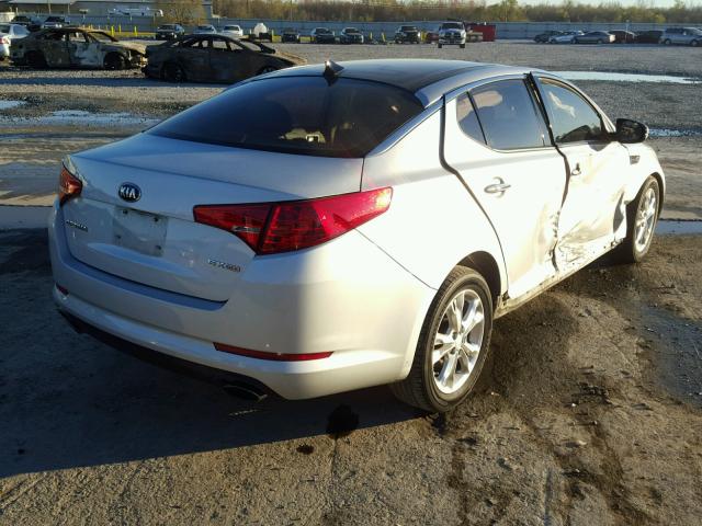 5XXGN4A74DG153729 - 2013 KIA OPTIMA EX GRAY photo 4