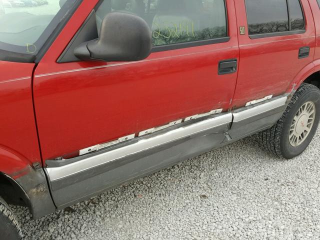 1GKDT13W2V2526354 - 1997 GMC JIMMY RED photo 9