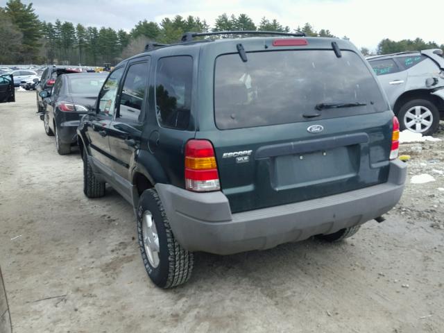 1FMYU02B02KC15886 - 2002 FORD ESCAPE XLS GREEN photo 3