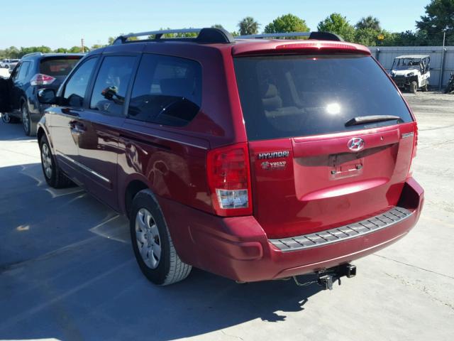 KNDMC233576026594 - 2007 HYUNDAI ENTOURAGE RED photo 3