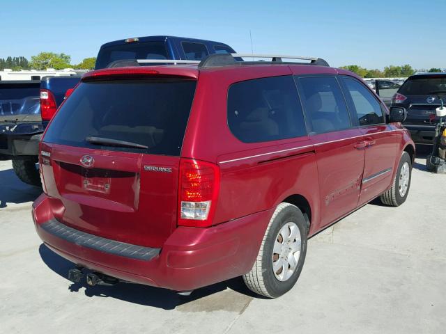 KNDMC233576026594 - 2007 HYUNDAI ENTOURAGE RED photo 4