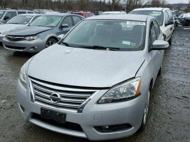 3N1AB7AP9DL688868 - 2013 NISSAN SENTRA S SILVER photo 2