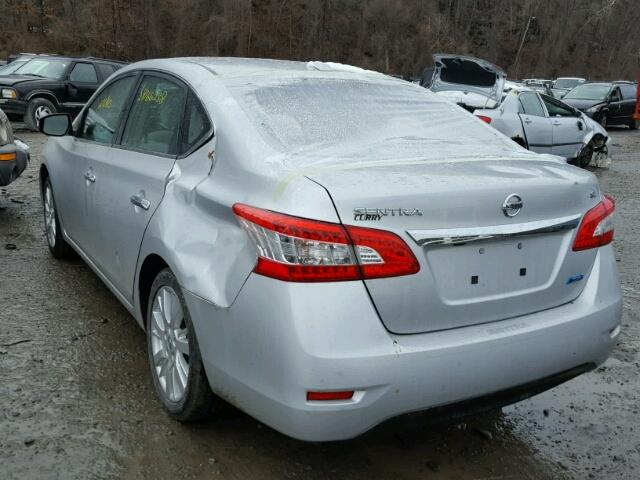 3N1AB7AP9DL688868 - 2013 NISSAN SENTRA S SILVER photo 3