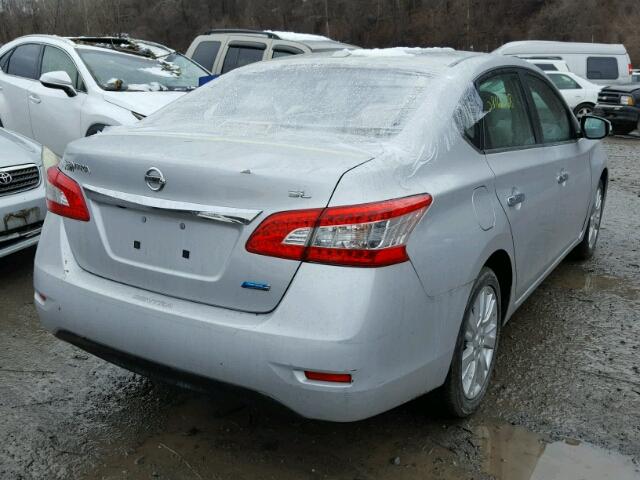 3N1AB7AP9DL688868 - 2013 NISSAN SENTRA S SILVER photo 4