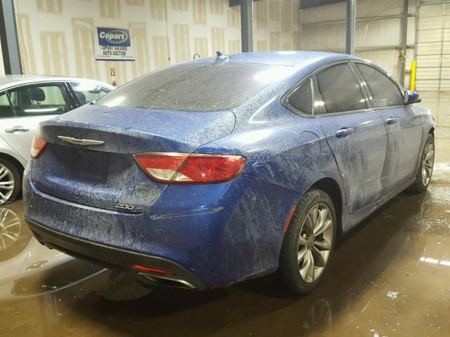 1C3CCCBB6FN713344 - 2015 CHRYSLER 200 S BLUE photo 4