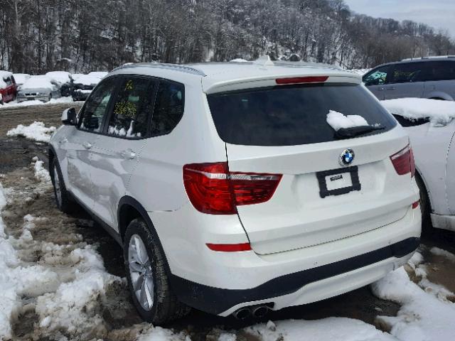 5UXWX9C53H0D97458 - 2017 BMW X3 XDRIVE2 WHITE photo 3