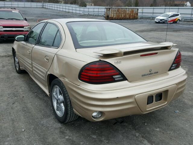 1G2NF52F12C311705 - 2002 PONTIAC GRAND AM S ოქროსფერი ფოტო 3