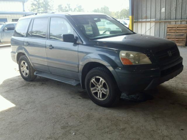 2HKYF185X4H505155 - 2004 HONDA PILOT EXL GRAY photo 1