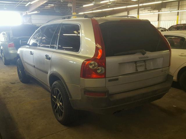 YV1CZ91H141076008 - 2004 VOLVO XC90 T6 SILVER photo 3