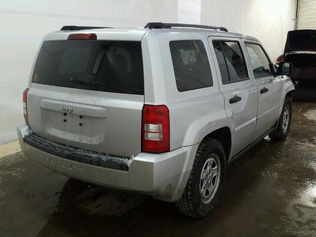 1J8FT28W58D783447 - 2008 JEEP PATRIOT SP SILVER photo 4