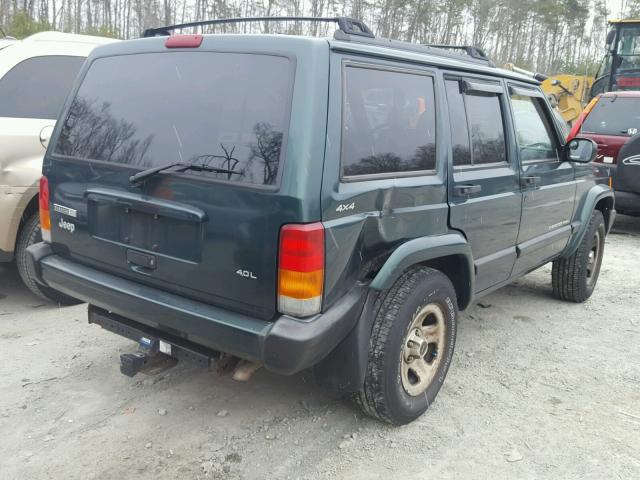 1J4FF68S6XL547097 - 1999 JEEP CHEROKEE S GREEN photo 4