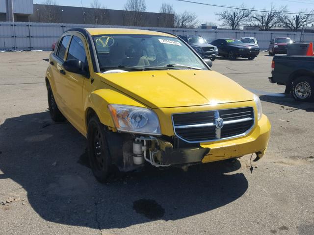 1B3HB48B97D577138 - 2007 DODGE CALIBER SX YELLOW photo 1