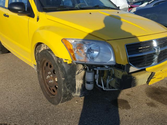 1B3HB48B97D577138 - 2007 DODGE CALIBER SX YELLOW photo 9