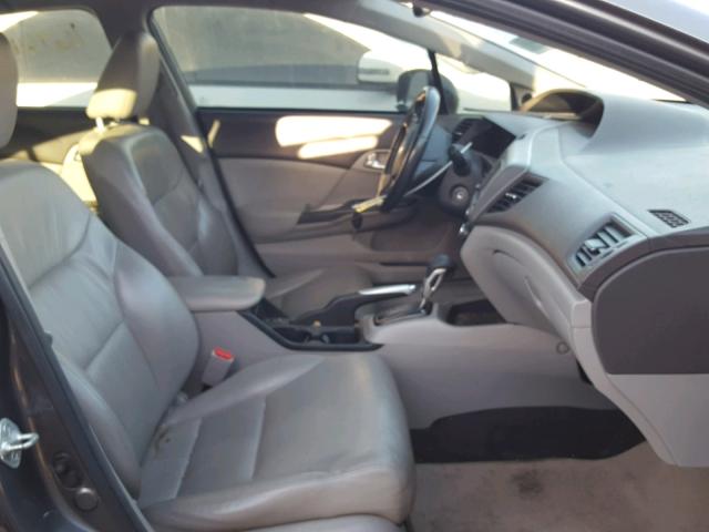 19XFB2F98CE308017 - 2012 HONDA CIVIC EXL ნაცრისფერი ფოტო 5