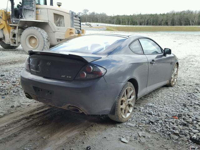 KMHHN66F77U234914 - 2007 HYUNDAI TIBURON GT GRAY photo 4