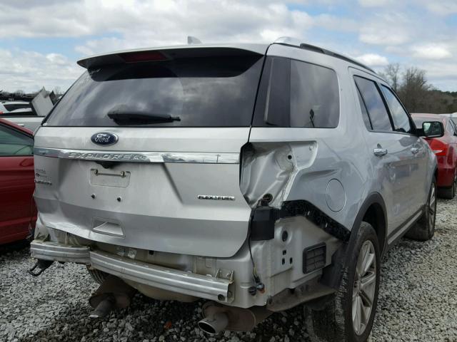 1FM5K7F83GGB43219 - 2016 FORD EXPLORER L SILVER photo 4