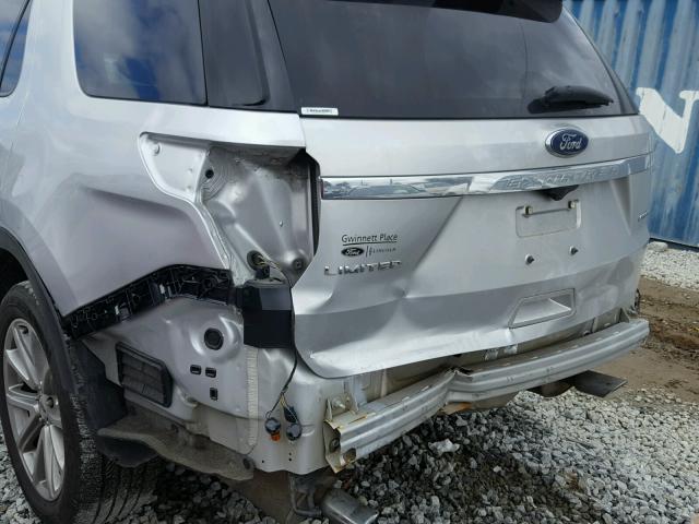 1FM5K7F83GGB43219 - 2016 FORD EXPLORER L SILVER photo 9