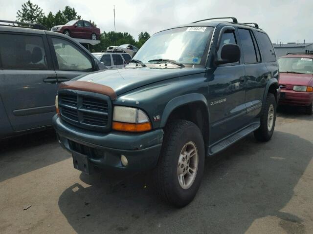 1B4HS28ZXYF170173 - 2000 DODGE DURANGO GREEN photo 2