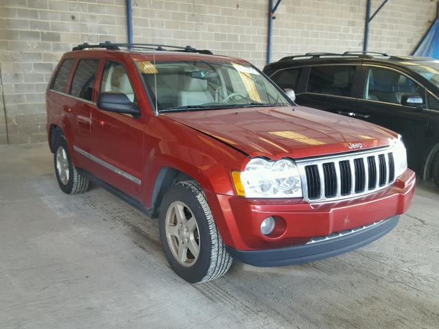 1J4HS58N35C585831 - 2005 JEEP GRAND CHER RED photo 1