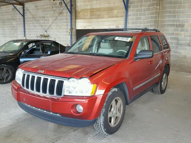 1J4HS58N35C585831 - 2005 JEEP GRAND CHER RED photo 2