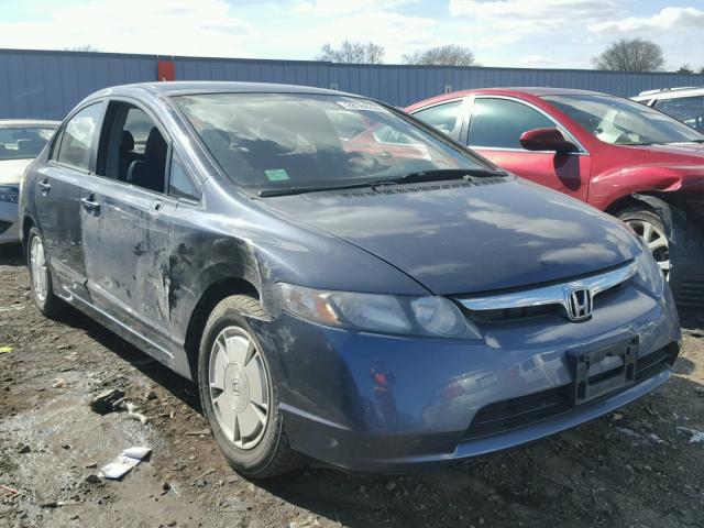 JHMFA36297S030757 - 2007 HONDA CIVIC HYBR BLUE photo 1