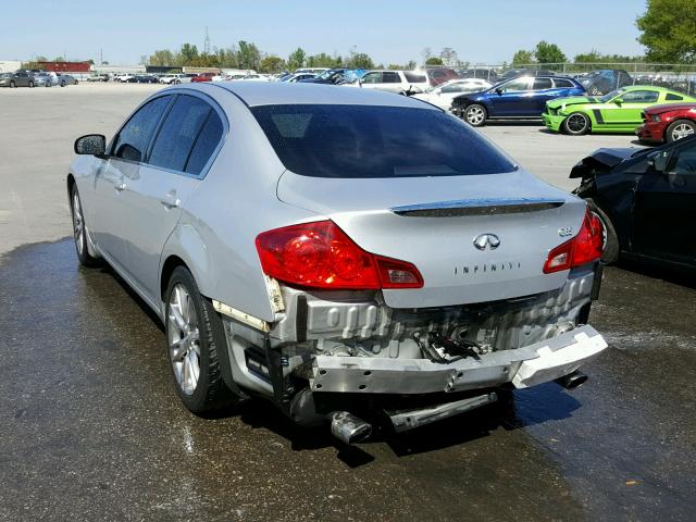 JNKBV61E37M710048 - 2007 INFINITI G35 SILVER photo 3