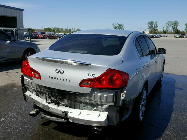 JNKBV61E37M710048 - 2007 INFINITI G35 SILVER photo 4