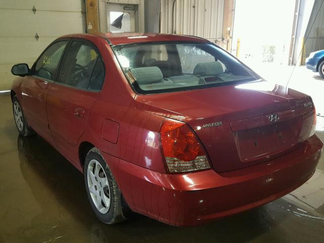 KMHDN46D15U064452 - 2005 HYUNDAI ELANTRA GL BURGUNDY photo 3