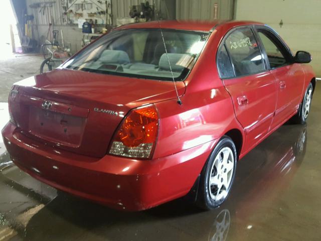 KMHDN46D15U064452 - 2005 HYUNDAI ELANTRA GL BURGUNDY photo 4