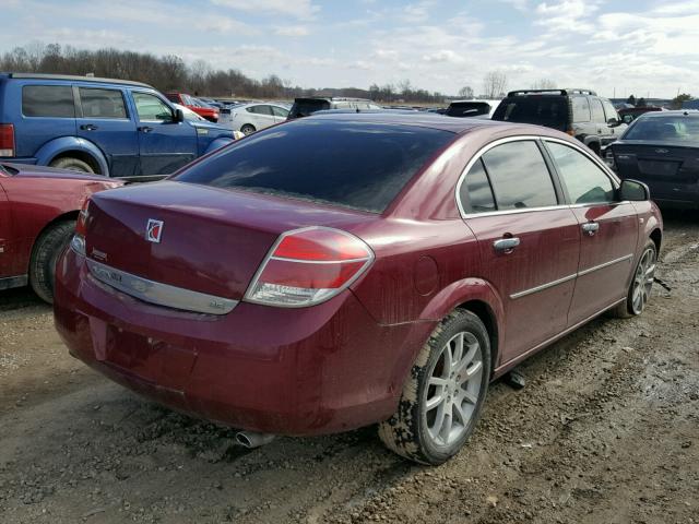 1G8ZV57727F128671 - 2007 SATURN AURA XR RED photo 4