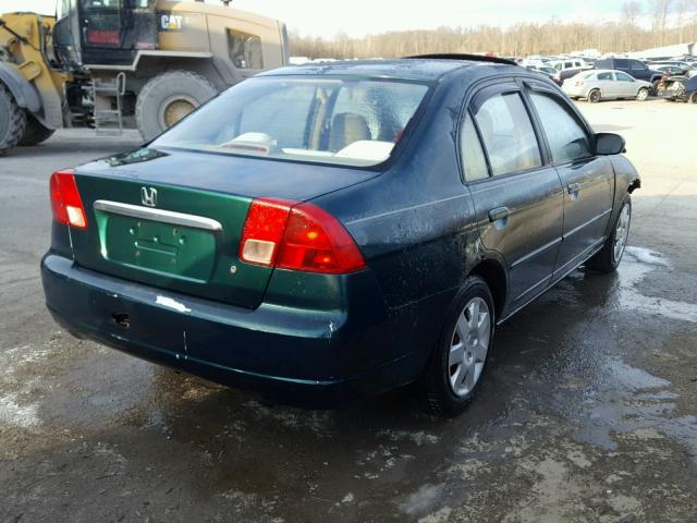 2HGES26761H615828 - 2001 HONDA CIVIC EX Yaşıl foto 4