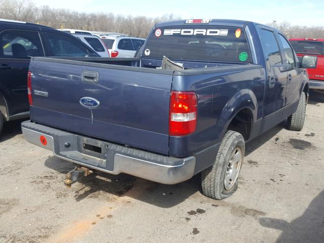 1FTRW12W85KF06233 - 2005 FORD F150 SUPER BLUE photo 4