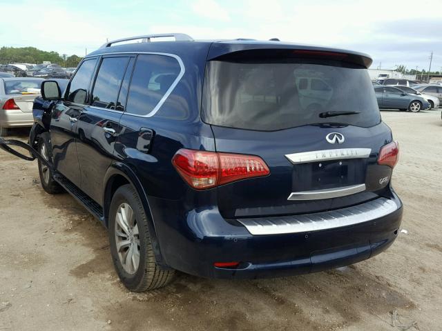 JN8AZ2NFXH9641655 - 2017 INFINITI QX80 BASE BLUE photo 3