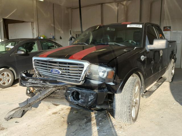 1FTRX12596FA27012 - 2006 FORD F150 BLACK photo 2