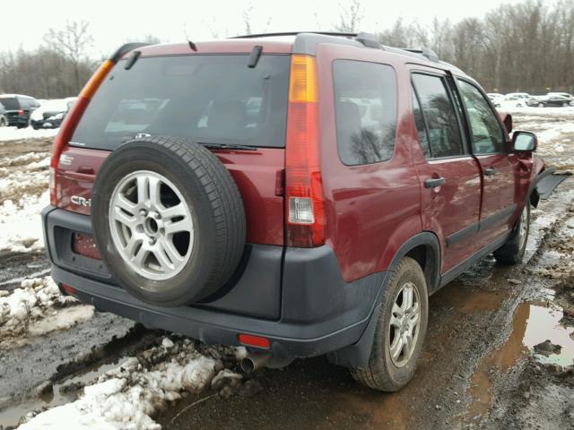 JHLRD78822C001573 - 2002 HONDA CR-V EX RED photo 4