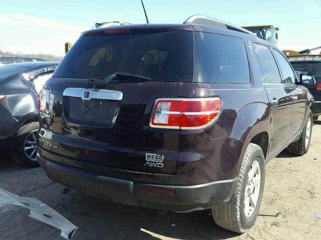 5GZEV23D79J179192 - 2009 SATURN OUTLOOK XR იასამნისფერი ფოტო 4