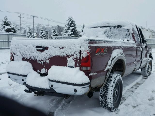 1FTWX31P36EC03768 - 2006 FORD F350 SRW S BURGUNDY photo 4