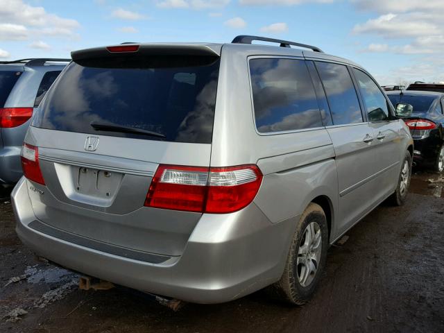 5FNRL38656B429170 - 2006 HONDA ODYSSEY EX SILVER photo 4