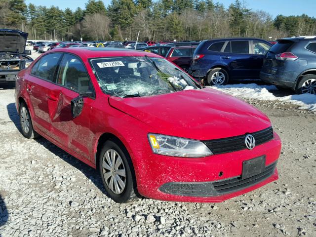 3VW2K7AJ8CM415651 - 2012 VOLKSWAGEN JETTA BASE RED photo 1