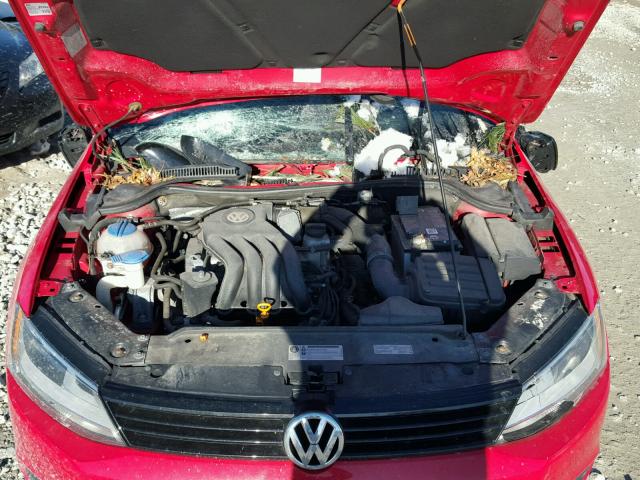 3VW2K7AJ8CM415651 - 2012 VOLKSWAGEN JETTA BASE 红色 照片 7