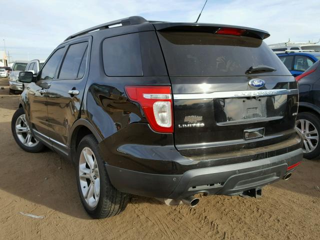 1FMHK8F88CGA05155 - 2012 FORD EXPLORER L BLACK photo 3