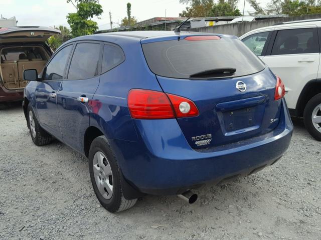 JN8AS58V78W142743 - 2008 NISSAN ROGUE S BLUE photo 3