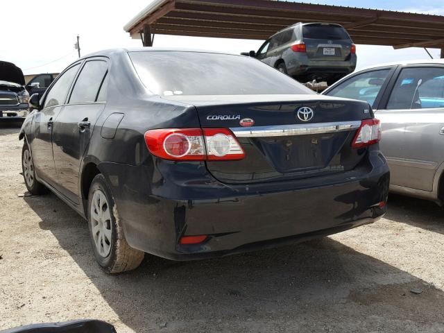 JTDBU4EE2BJ098826 - 2011 TOYOTA COROLLA BA BLACK photo 3